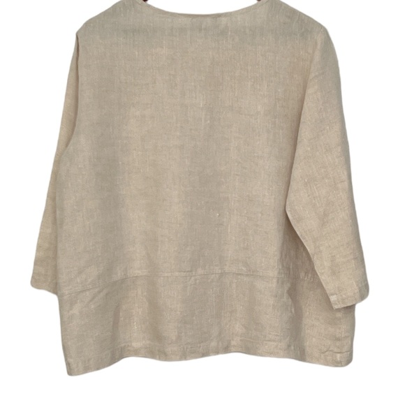 Vintage On the Rocks Women’s Linen Blouse - Picture 5 of 9